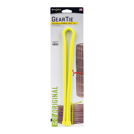 NITE IZE TWIST TIE NEON YLW 24"" GT24-2PK-33